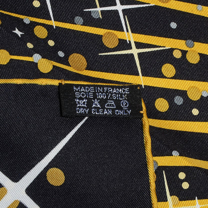 Hermes Silk Magic Kelly Scarf 90 Noir Viel Blanc 6 of 6