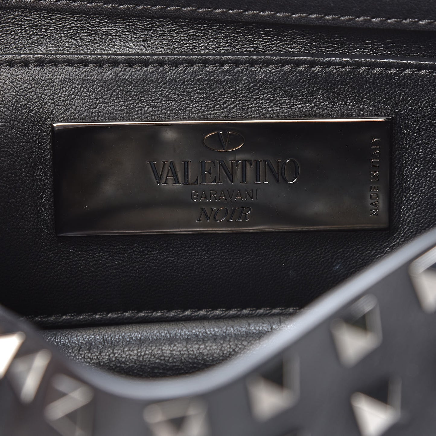 Vitello Mini Rockstud All Over Flap Saddle Crossbody Bag Black