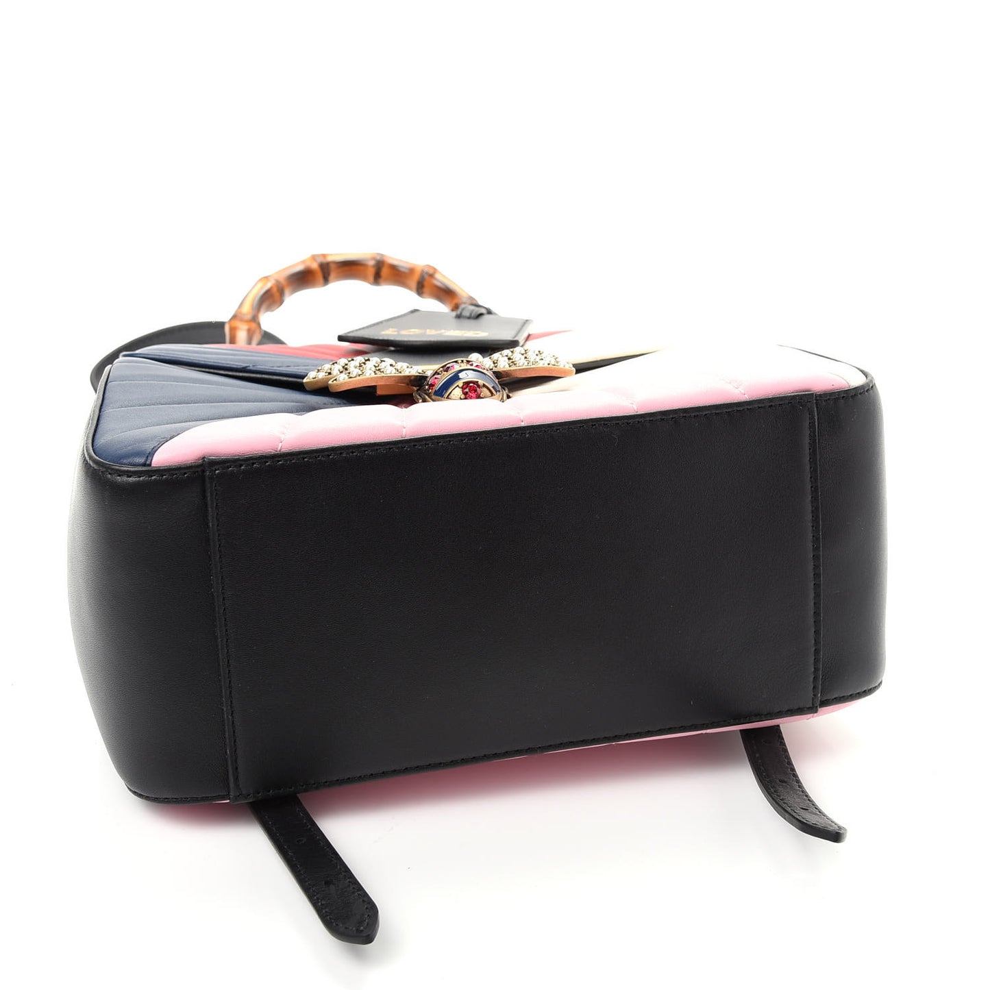 Calfskin Bamboo Trapuntata Queen Margaret Backpack Blue Agata Hibiscus Red Mystic White Sugar Pink