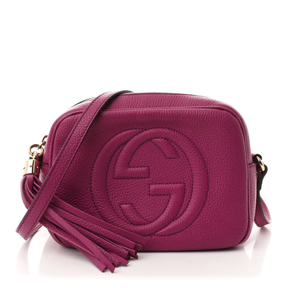 Gucci Pebbled Calfskin Small Soho Disco Bag Bright Bouganville 1 of 12