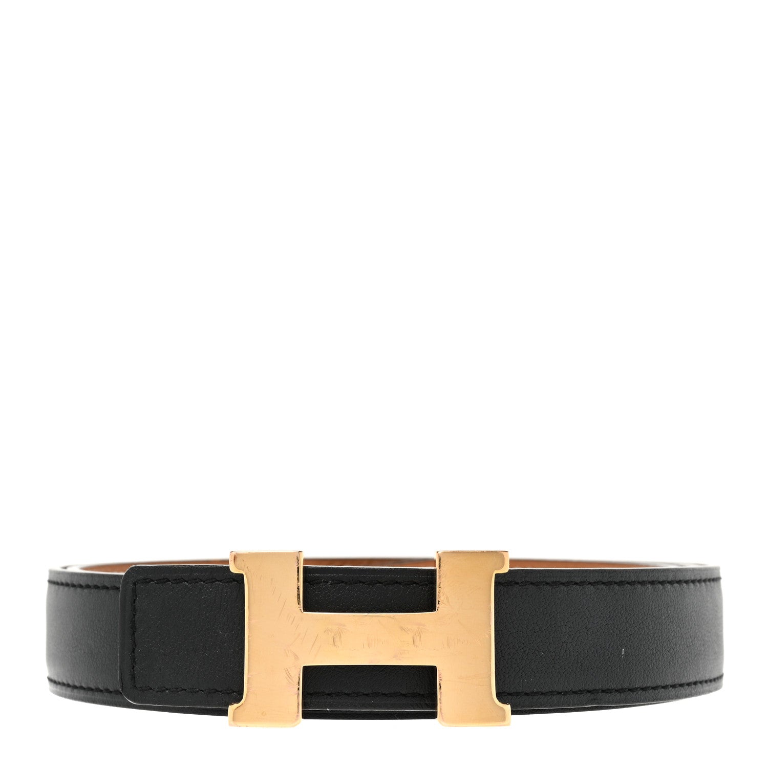 Hermes Epsom Swift 24mm Constance H Belt 90 36 Gold Black 1 of 6