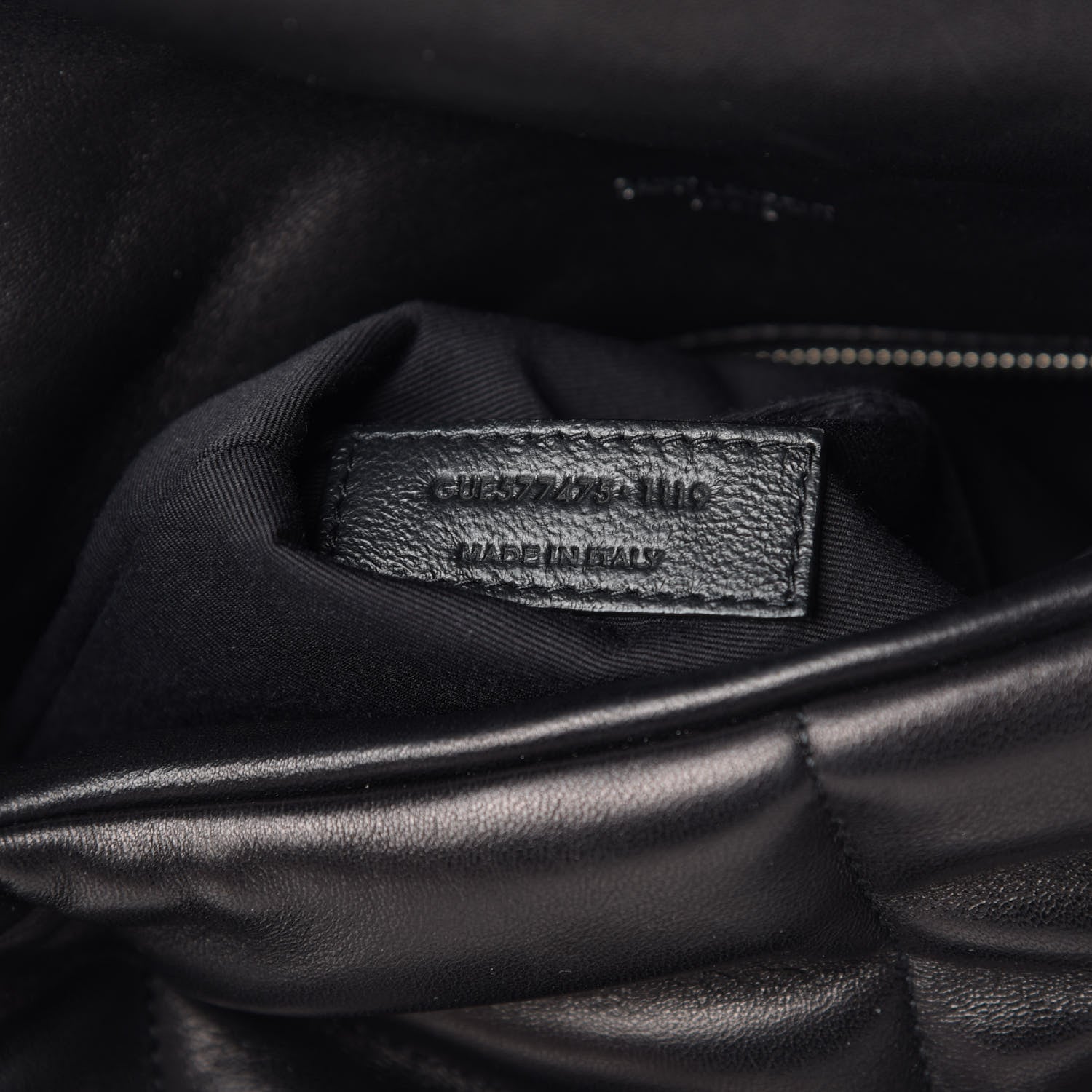 Saint Laurent Lambskin Quilted Medium Loulou Puffer Monogram Chain Satchel Black 7 of 11