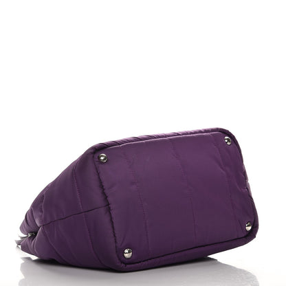 Prada Tessuto Nylon Bomber Tote Purple 4 of 9