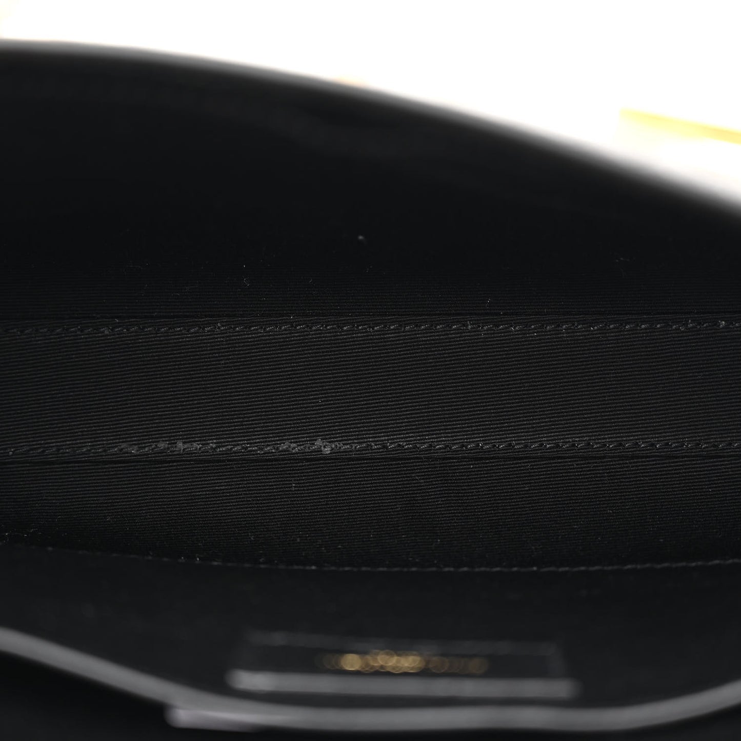 Shiny Calfskin Crocodile Embossed Small Manhattan Baguette Black
