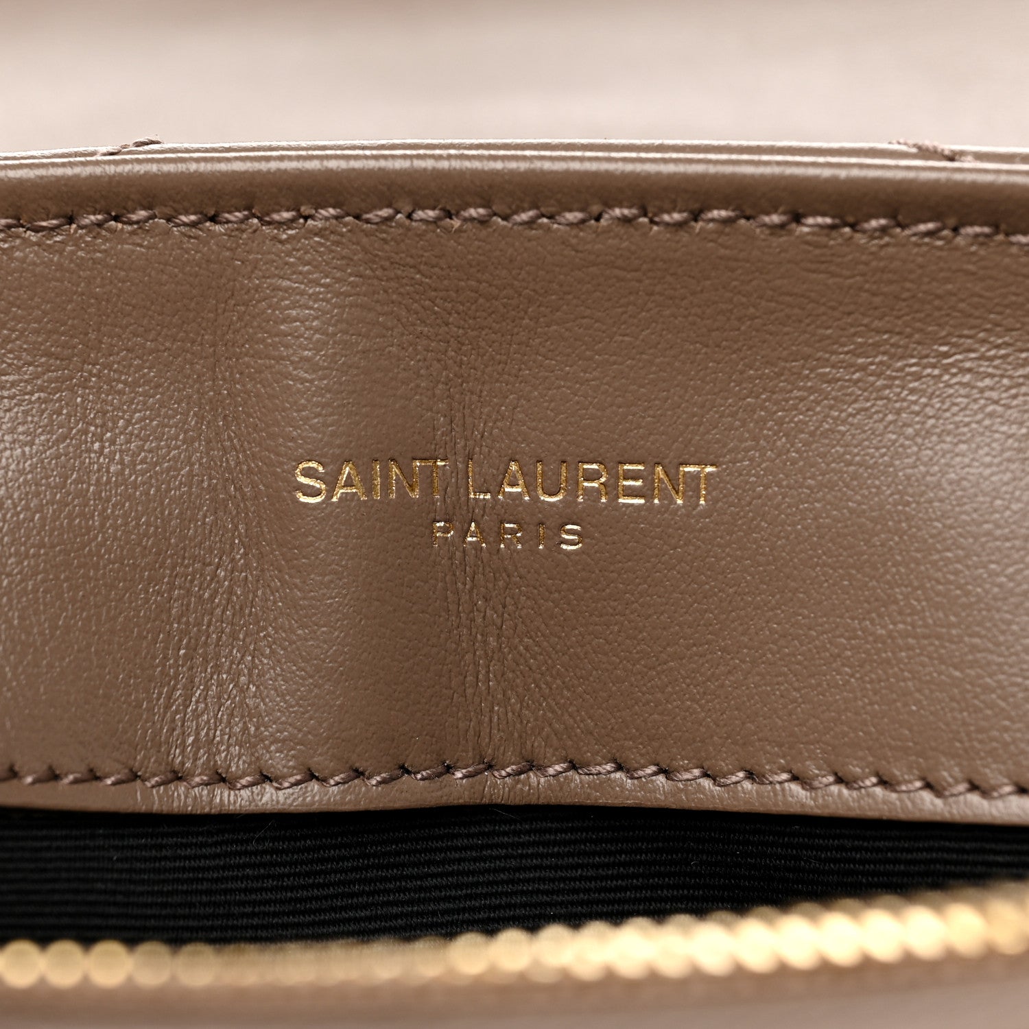Saint Laurent Calfskin Y Quilted Monogram Small Loulou Chain Satchel Taupe 6 of 8