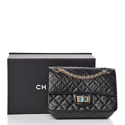 Chanel Aged Calfskin Quilted 2.55 Reissue Mini Flap Black 11 of 11