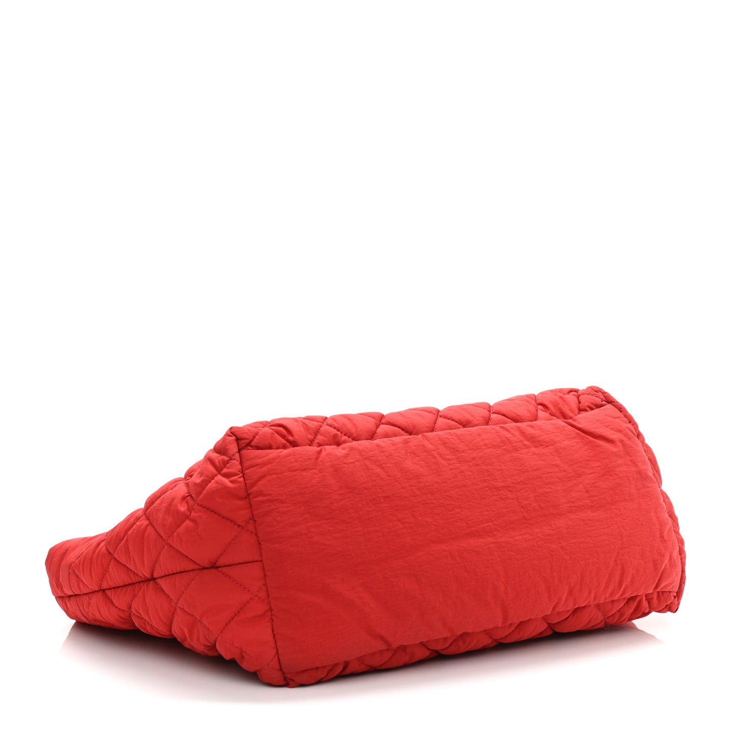 Nylon Quilted Small Coco Cocoon Tote Red