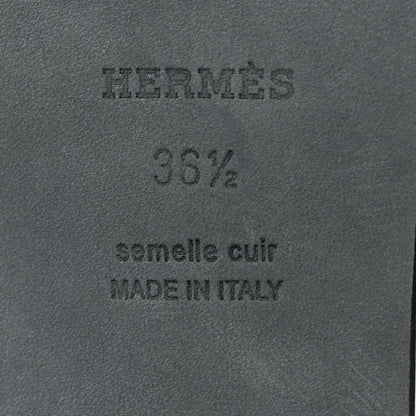 Hermes Box Calfskin Oran Sandals 36.5 Light Bleu 8 of 10
