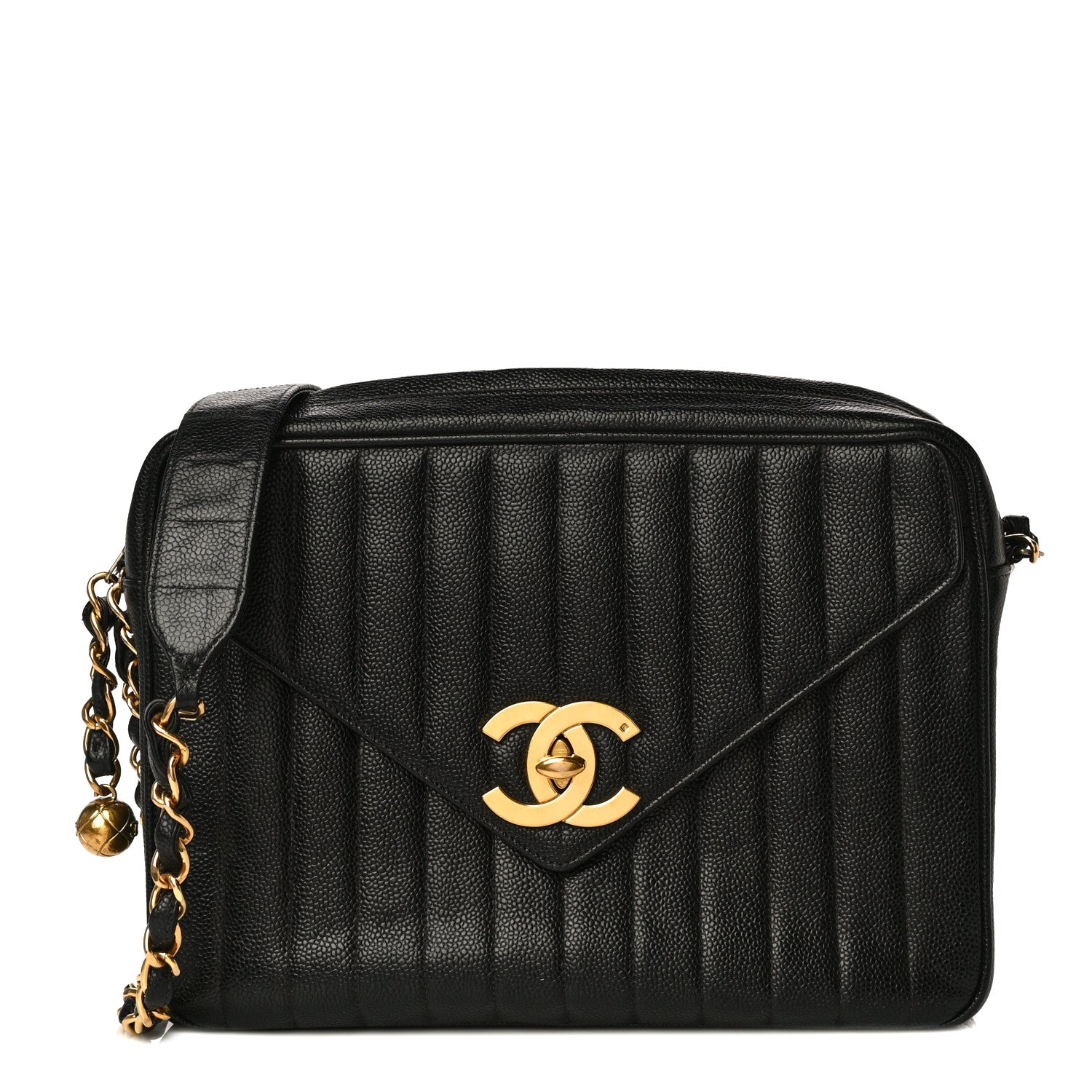 Chanel Caviar Vertical Quilted Camera Bag Black 1 of 8