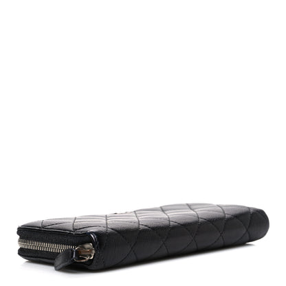 Chanel Caviar Quilted Large Gusset Zip Around Wallet Black 4 of 8