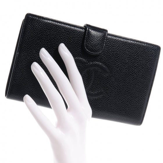 Caviar CC French Wallet Black