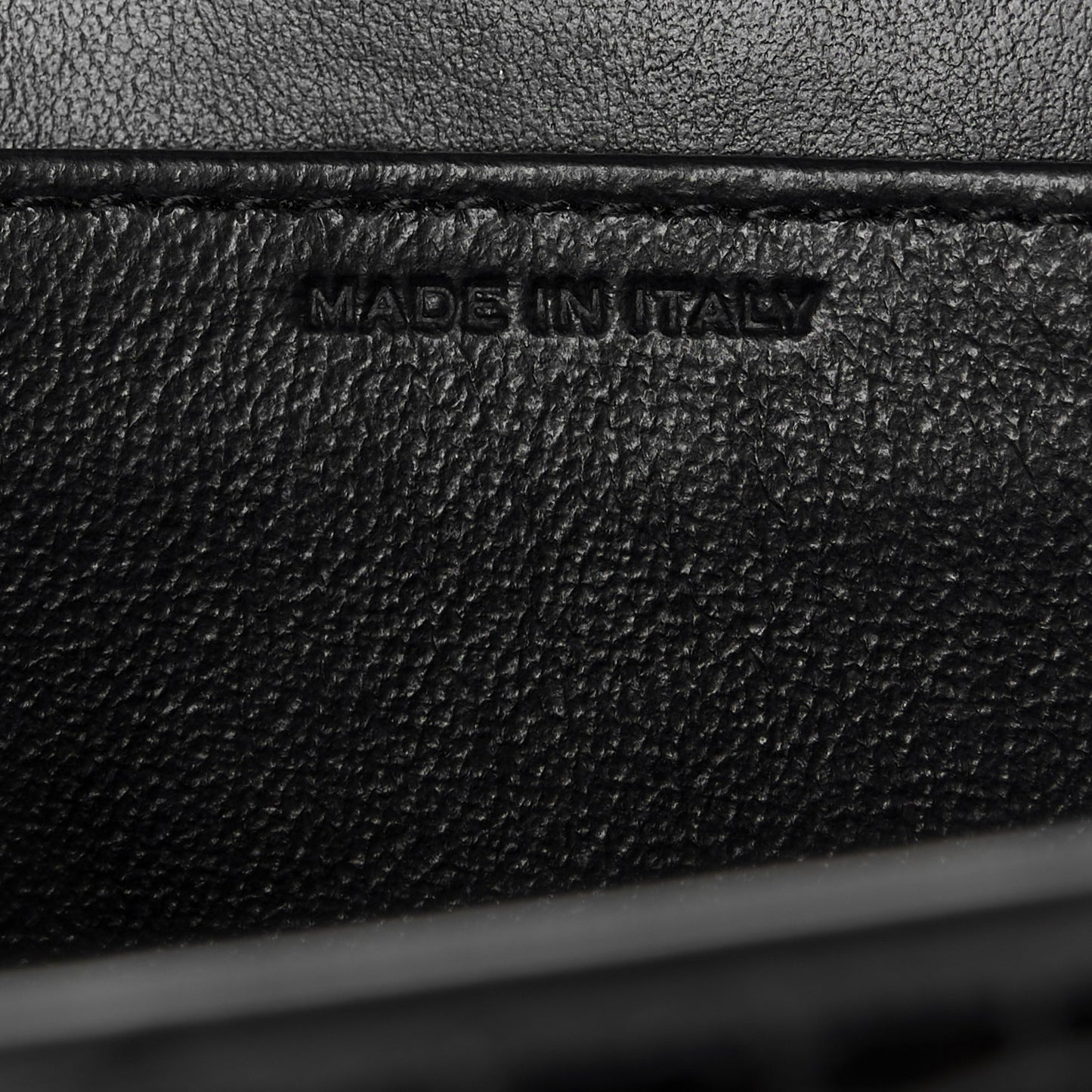 Calfskin Crocodile Embossed Monogram Uptown Chain Wallet Black