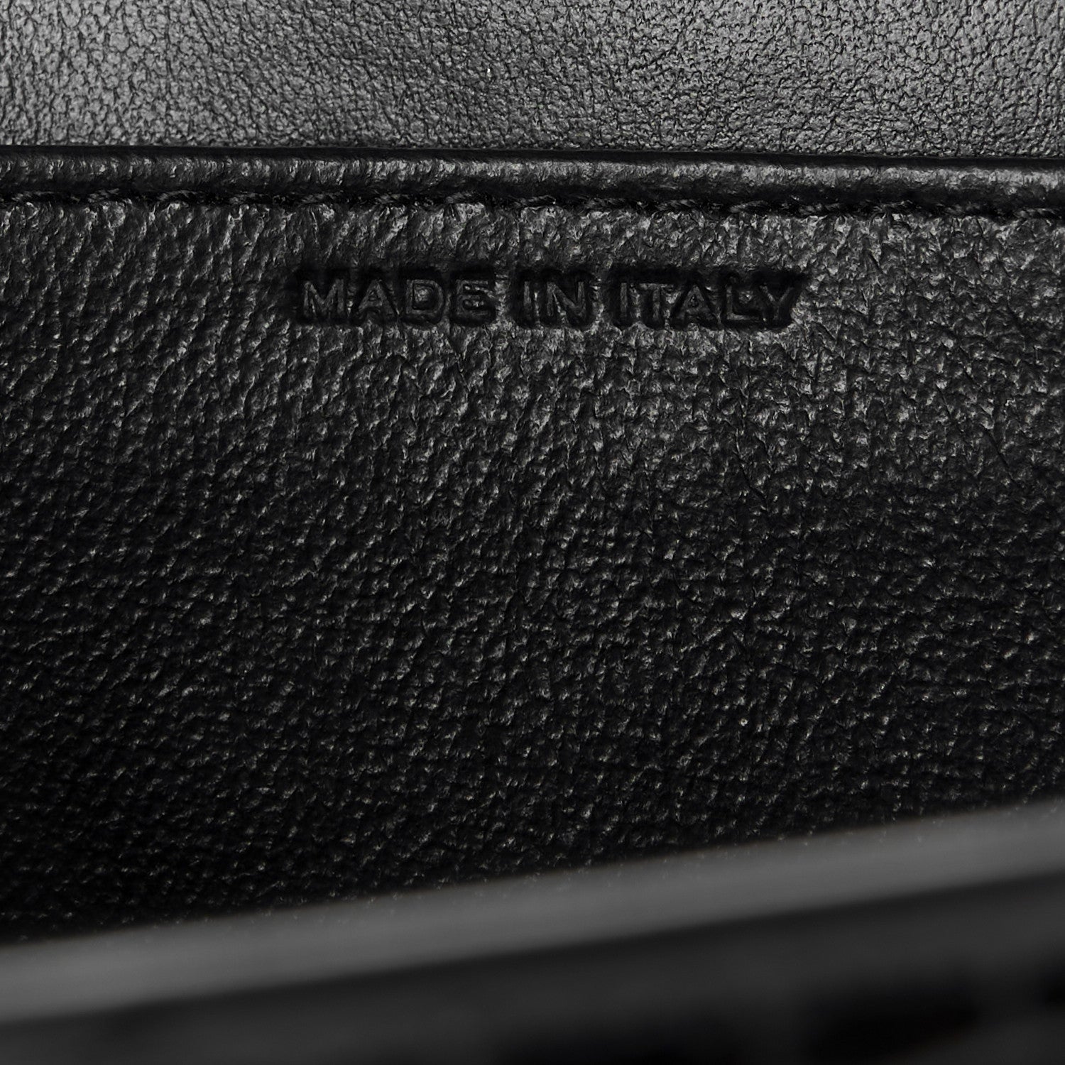 Saint Laurent Calfskin Crocodile Embossed Monogram Uptown Chain Wallet Black 8 of 12