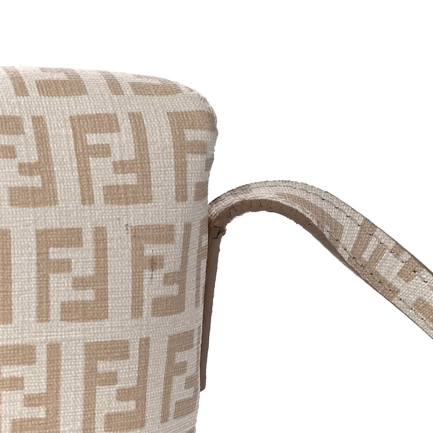 Fendi Zucchino Spalmati Forever Tube Messenger Crema Ecru 10 of 11