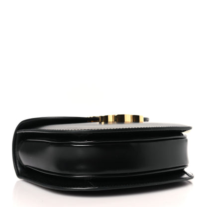 Celine Shiny Calfskin Besace Clea Chain Triomphe Black 4 of 9