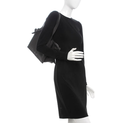 Celine Grained Calfskin Small Tri-Fold Shoulder Bag Anthracite 2 of 6