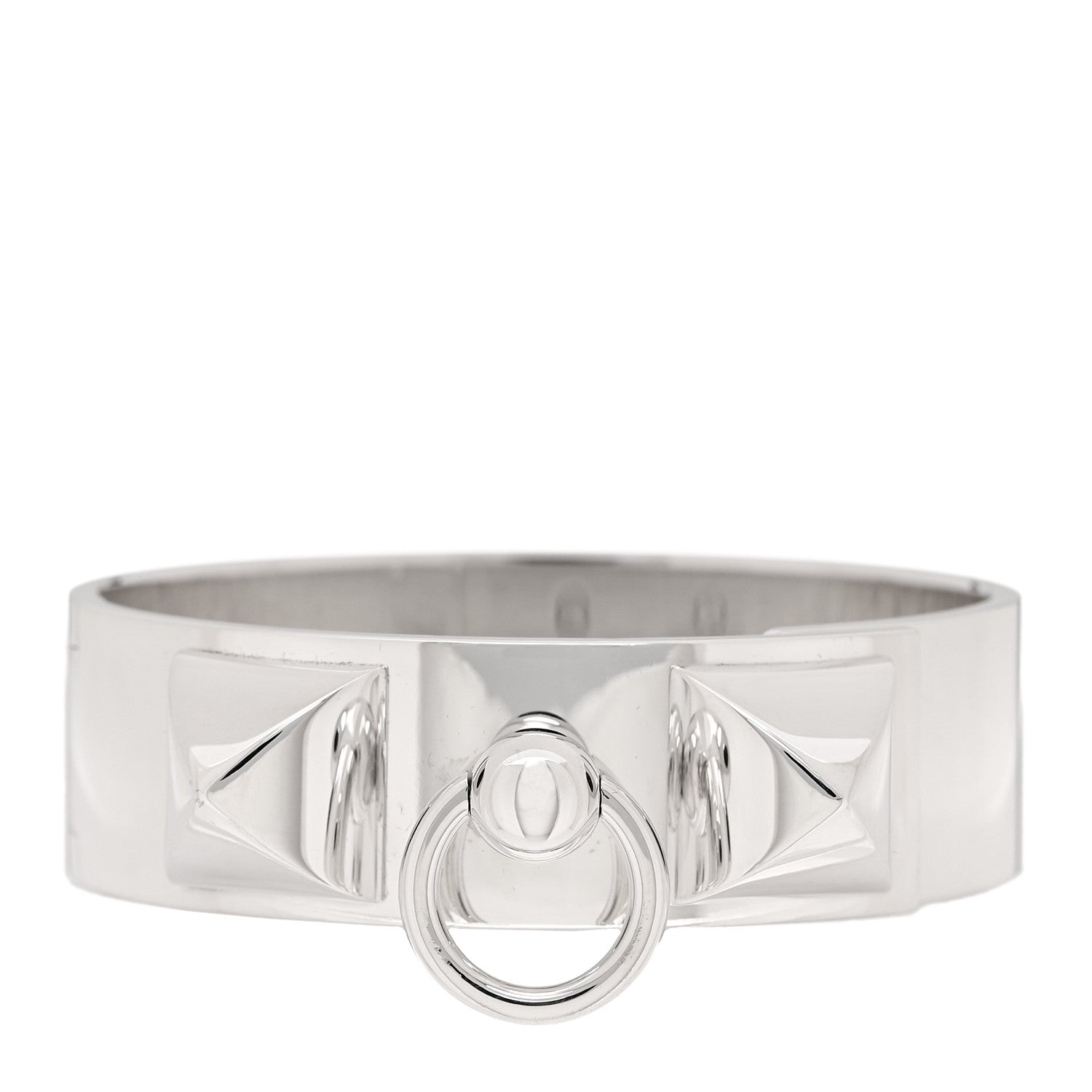 Hermes Sterling Silver MM Collier De Chien Bracelet SH 1 of 4