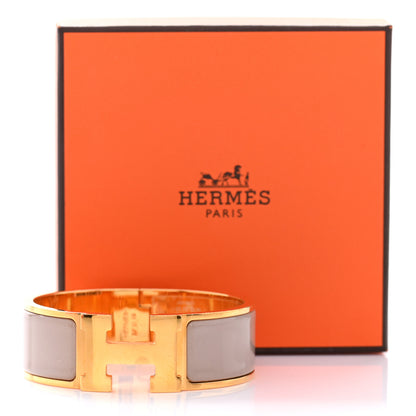 Hermes Enamel Wide Clic Clac H Bracelet PM Marron Glace 9 of 10
