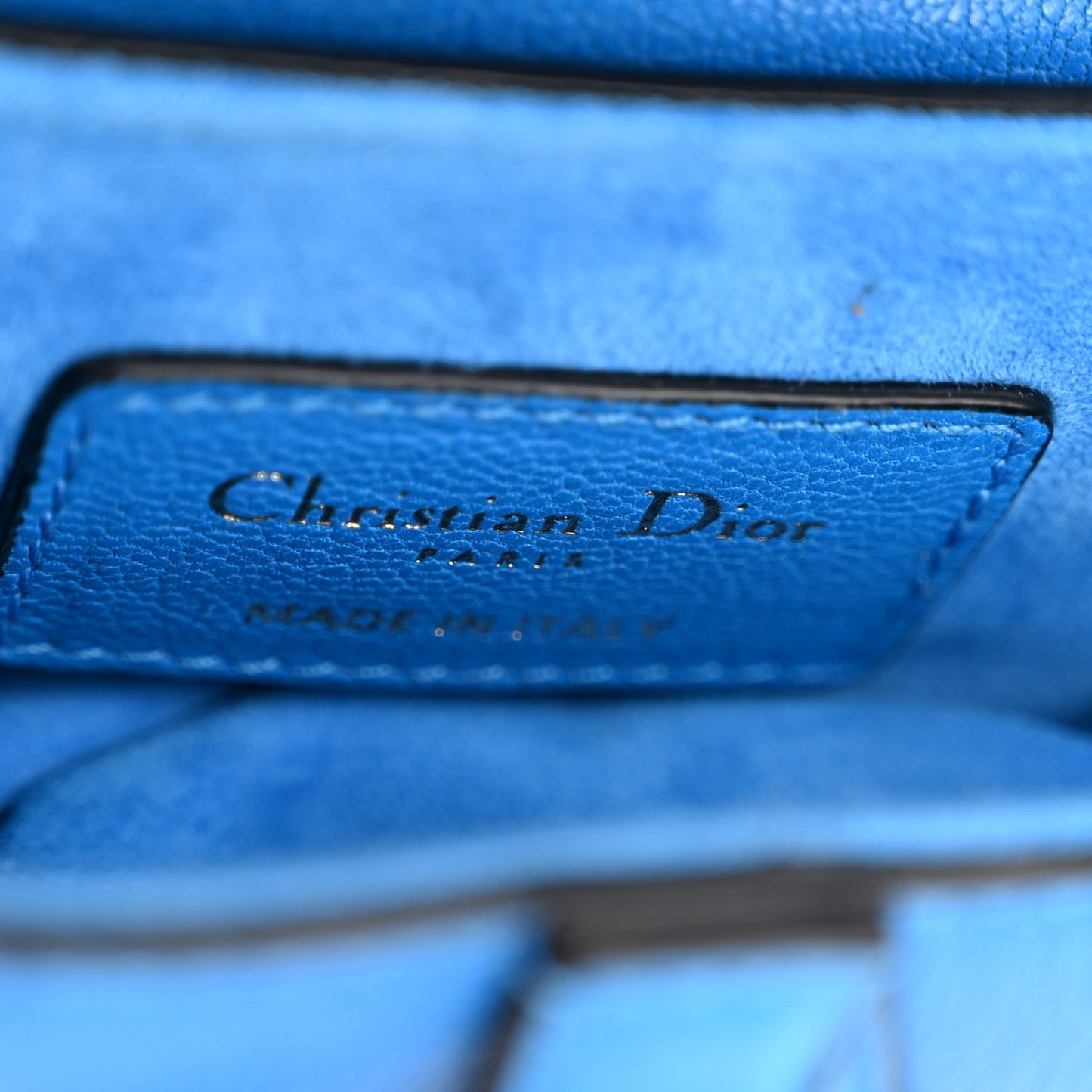 Goatskin Micro Saddle Bag With Strap Blue