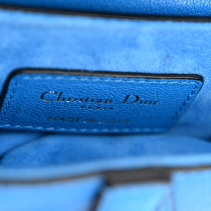 Christian Dior Goatskin Micro Saddle Bag With Strap Blue 6 of 11