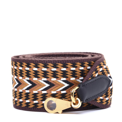 Hermes Toile Swift Sangle Allegro 50mm Shoulder Strap Sesame White Black 1 of 7