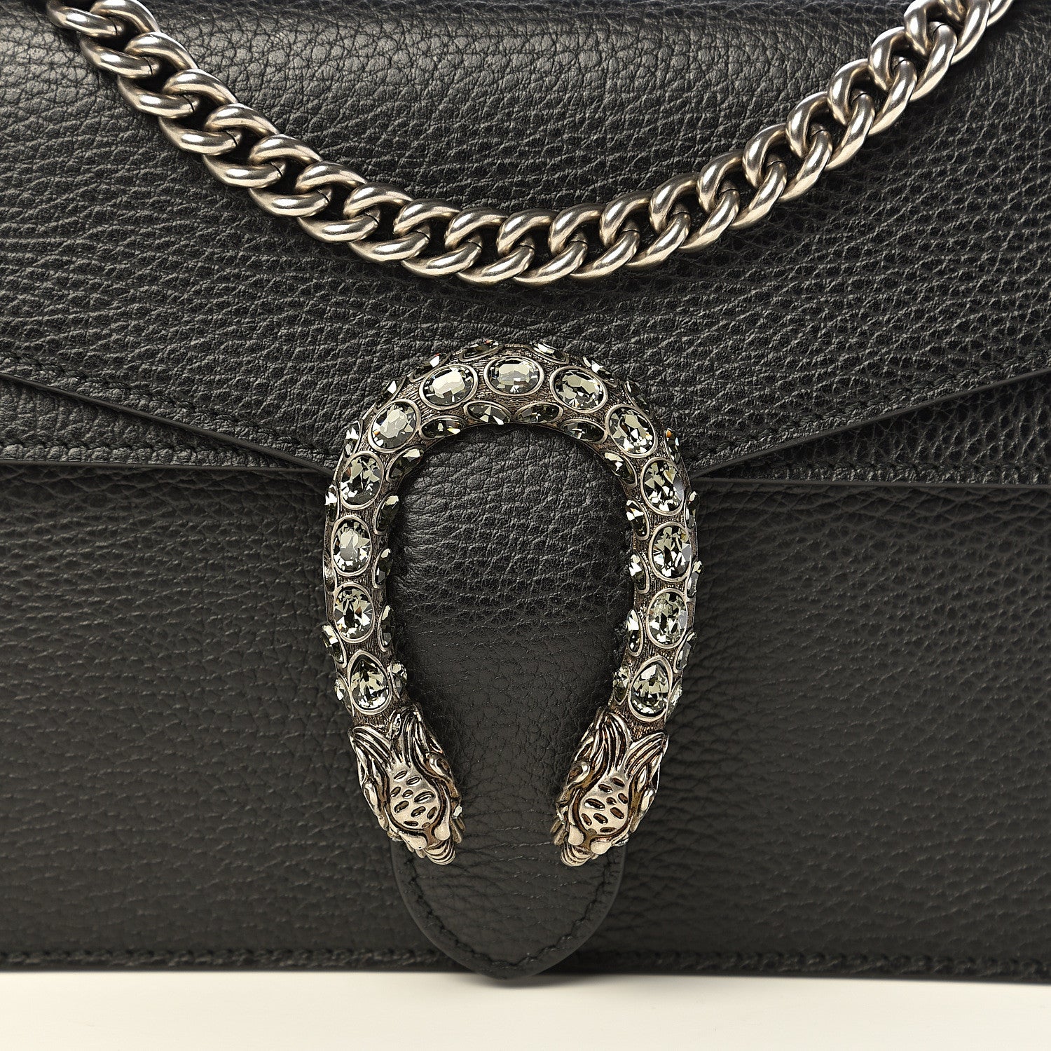 Gucci Pebbled Calfskin Small Dionysus Shoulder Bag Black 11 of 14