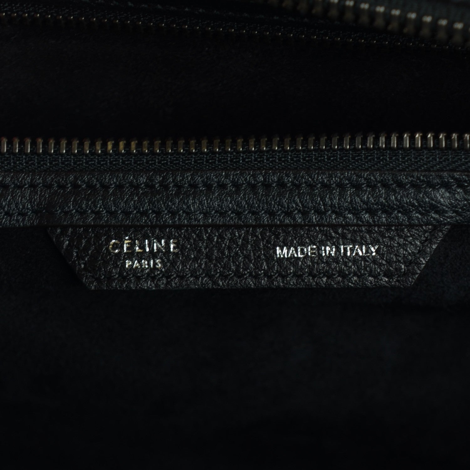 Celine Drummed Calfskin Mini Luggage Black 7 of 8