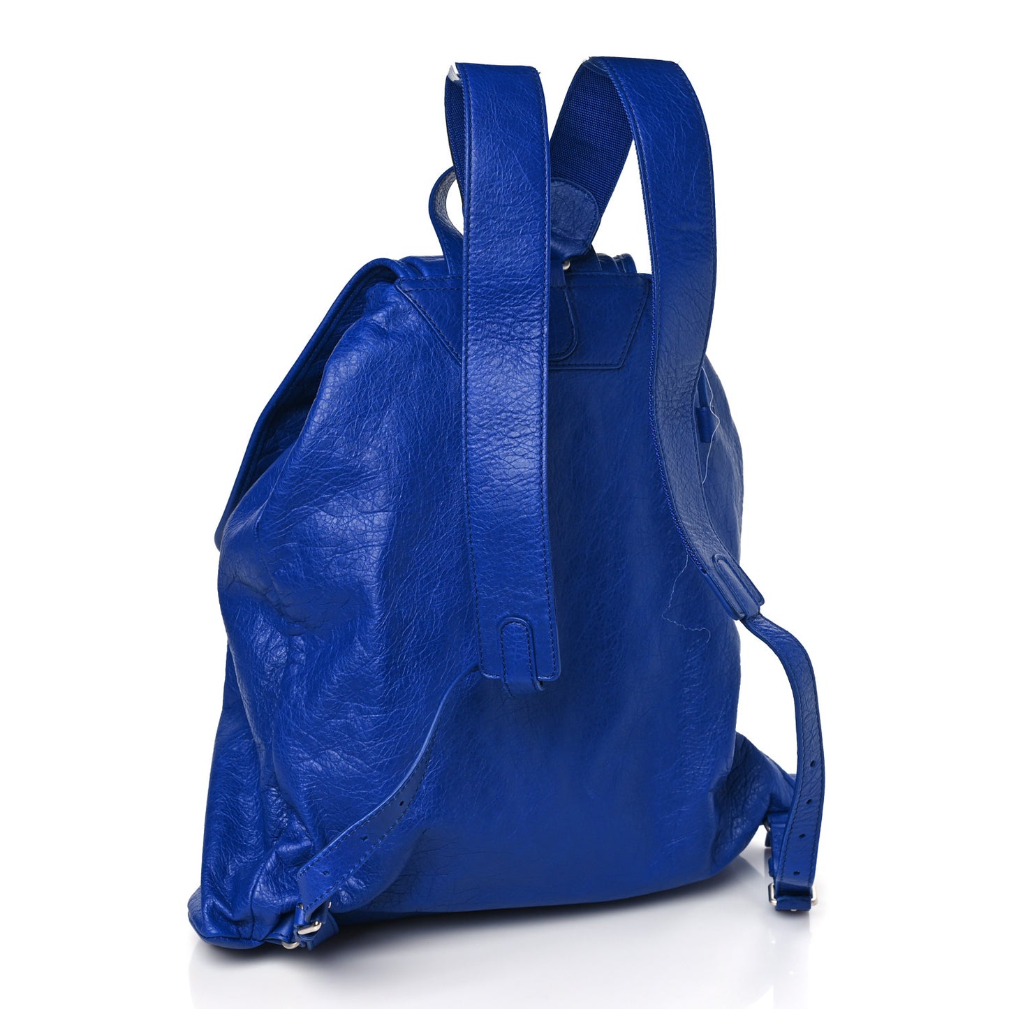 Agneau Classic Silver Hardware S Traveler Backpack Bleu Lazuli