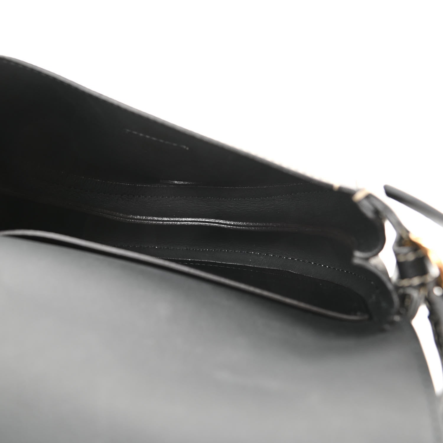 Chloe Grained Calfskin Small Darryl Saddle Crossbody Bag Black 5 of 9
