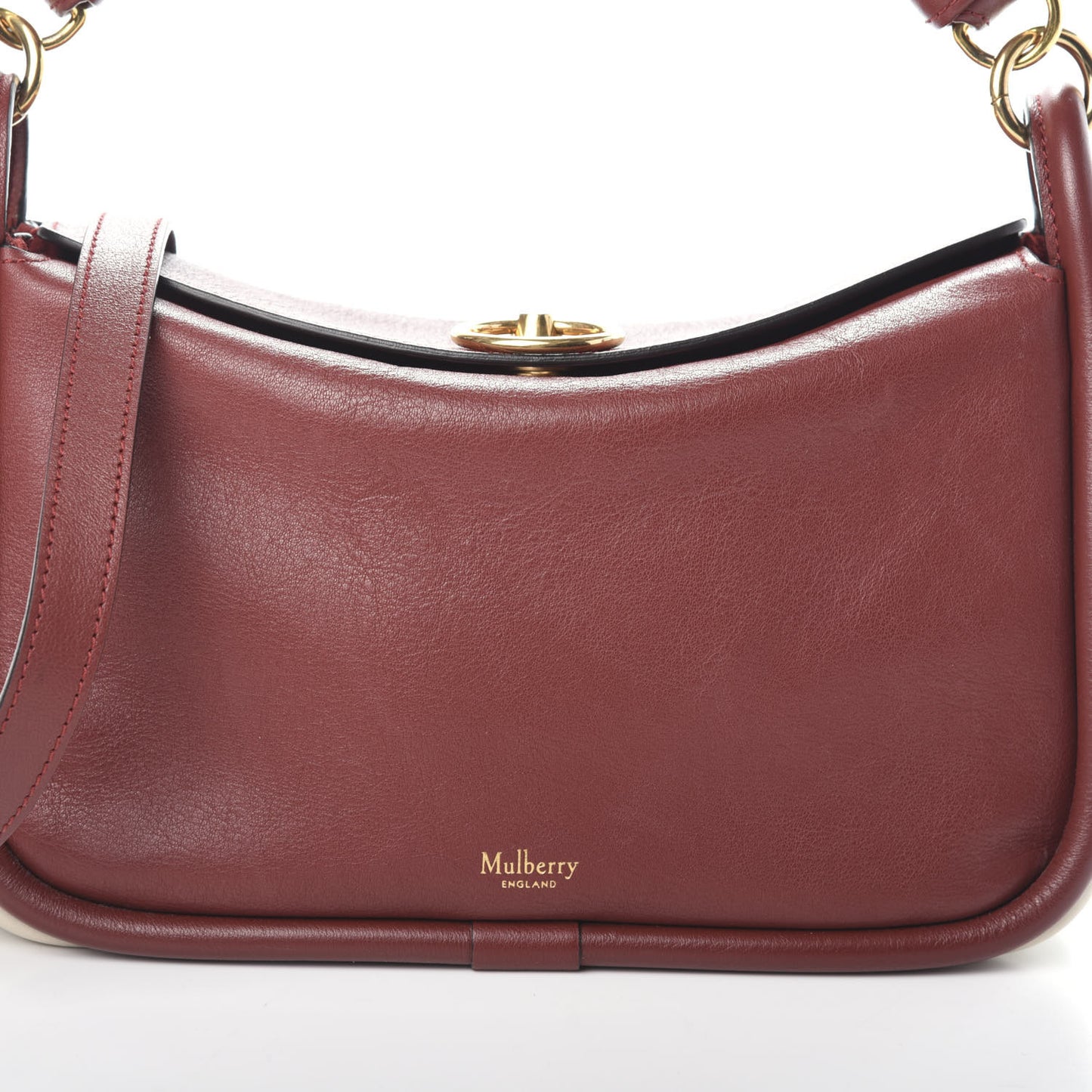 Silky Calfskin Small Leighton Braided Venetian Red