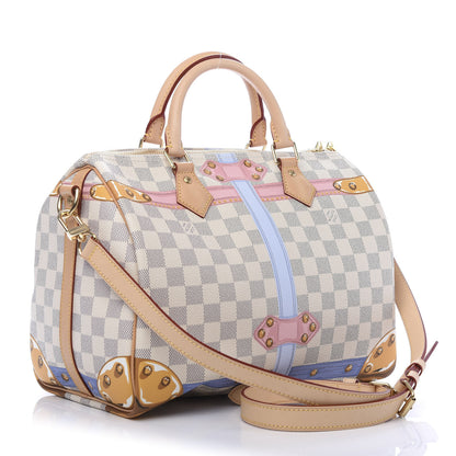 Louis Vuitton Damier Azur Summer Trunks Speedy Bandouliere 30 4 of 11