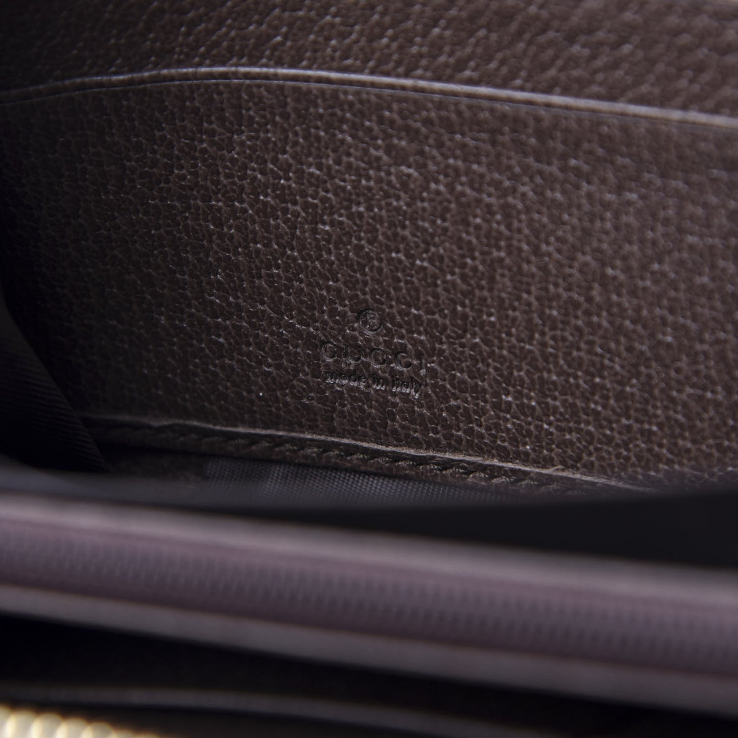 GG Supreme Monogram Web Ophidia Zip Around Wallet Brown