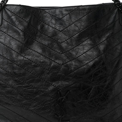 Saint Laurent Crinkled Calfskin Matelasse Monogram Large Niki Shopper Tote Black 8 of 10