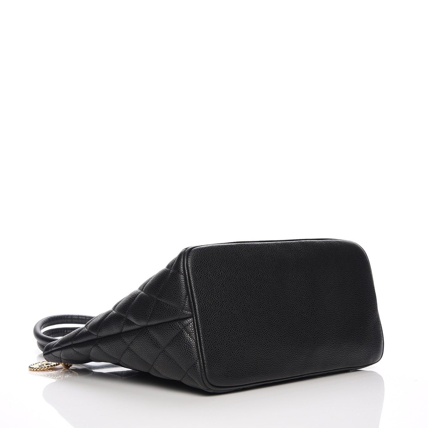 Caviar Quilted Medallion Tote Black