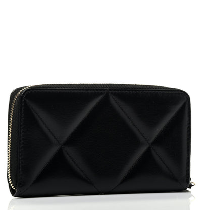 Chanel Lambskin Quilted 19 Zipped Wallet Black 2 of 4