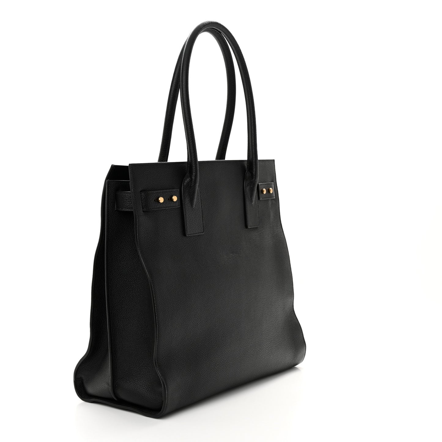 Grained Calfskin Sac De Jour Souple North South Tote Black