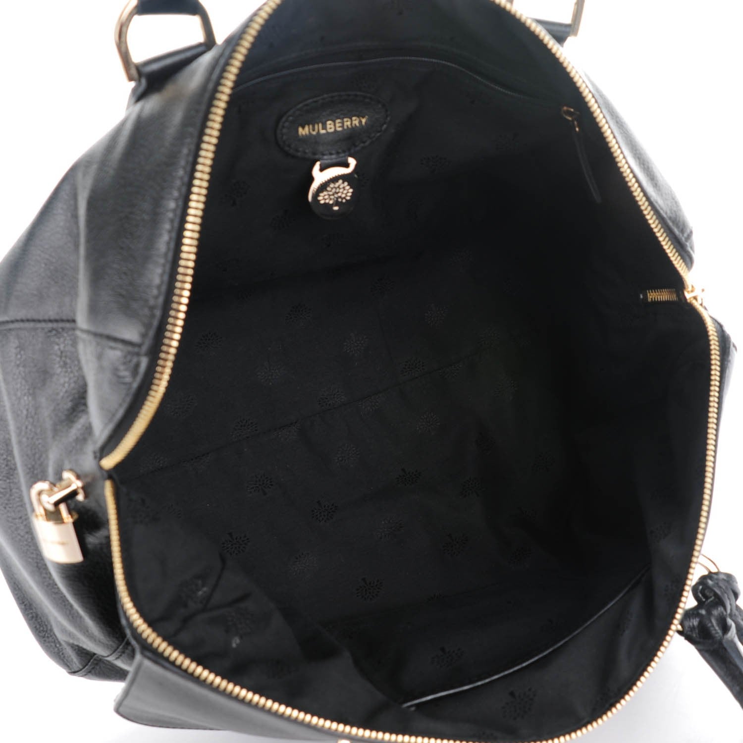 Mulberry Glossy Goatskin Medium Del Rey Satchel Black 5 of 8