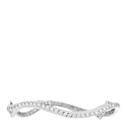 Christian Dior 18K White Gold Diamond Bois de Rose Pave Bracelet 1 of 3