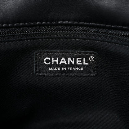 Chanel Calfskin Quilted Double Stitch Hamptons Clutch with Chain Black 4 of 13