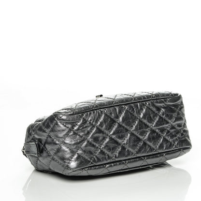 Chanel Metallic Aged Calfskin Quilted Small Reissue Camera Case Dark Silver 4 of 7