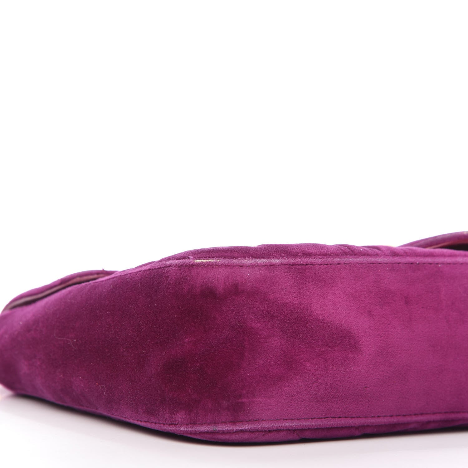 Gucci Velvet Matelasse Loved Embroidered Medium GG Marmont Shoulder Bag Fuchsia Violet Cyclamen 6 of 13