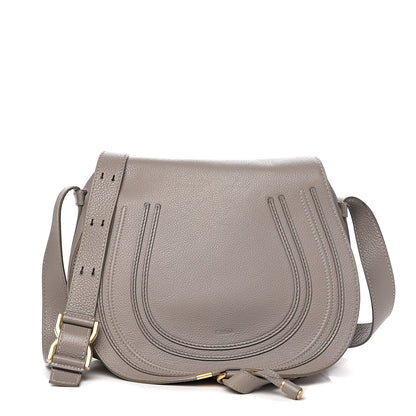 Chloe Calfskin Medium Marcie Round Crossbody Bag Cashmere Grey 1 of 15