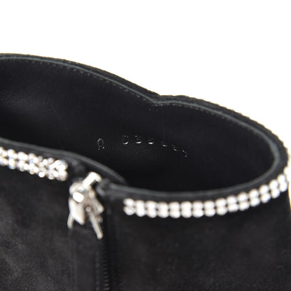 Chanel Suede Crystal Star Short Boots 37.5 Black 9 of 9