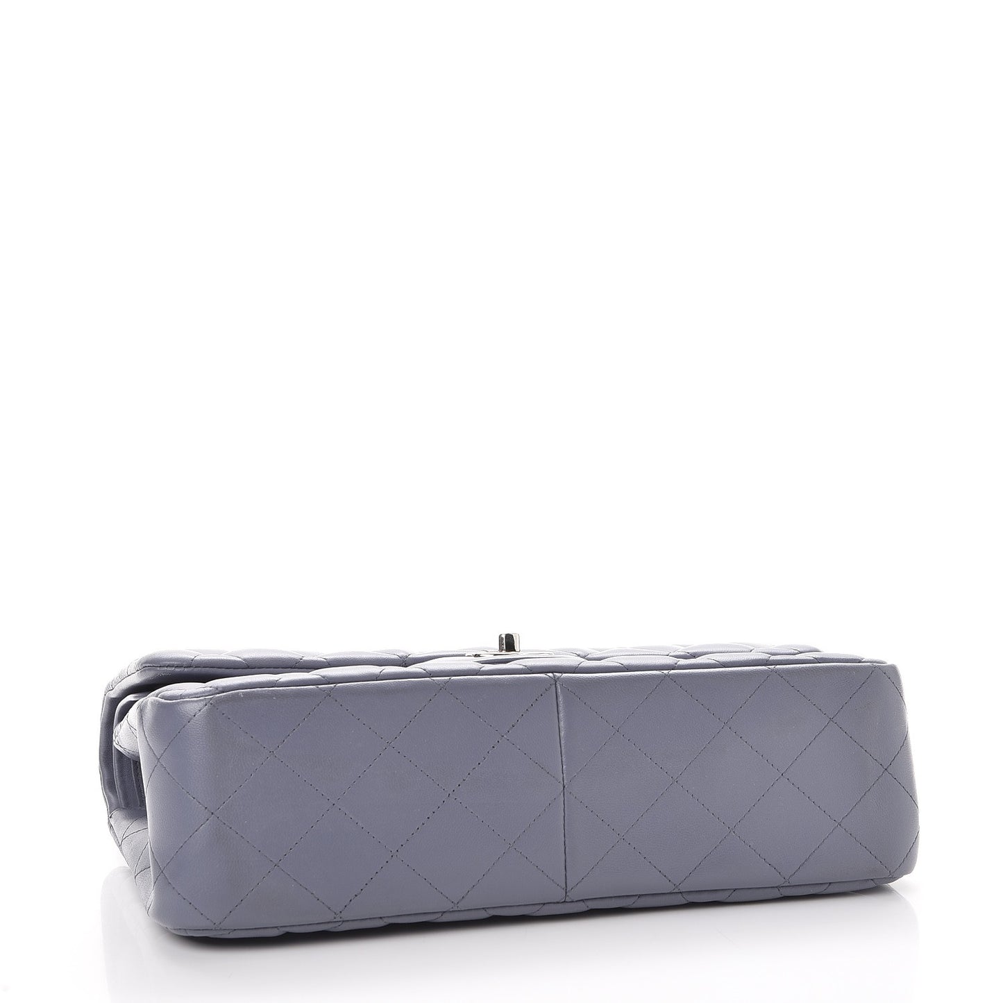 Lambskin Quilted Jumbo Double Flap Light Purple