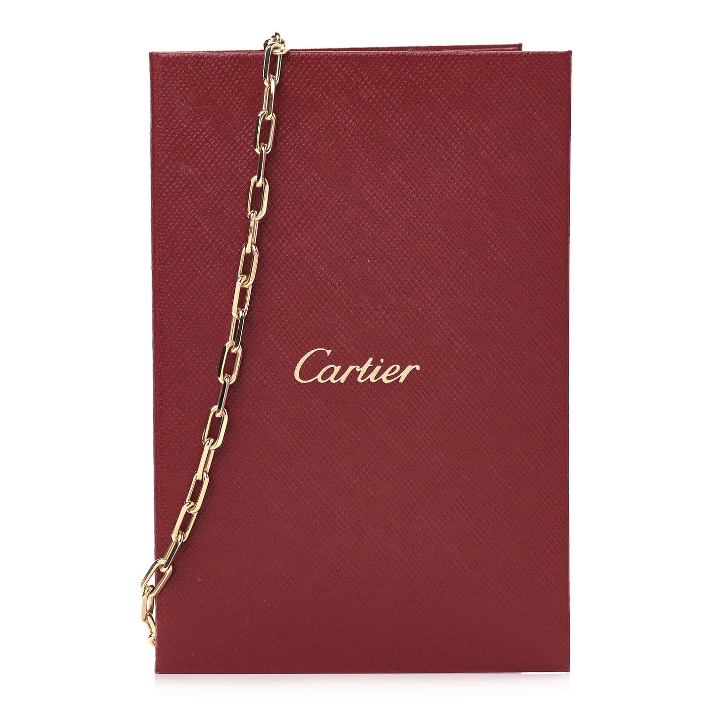 18K Yellow Gold SM Santos De Cartier Link Necklace 22"