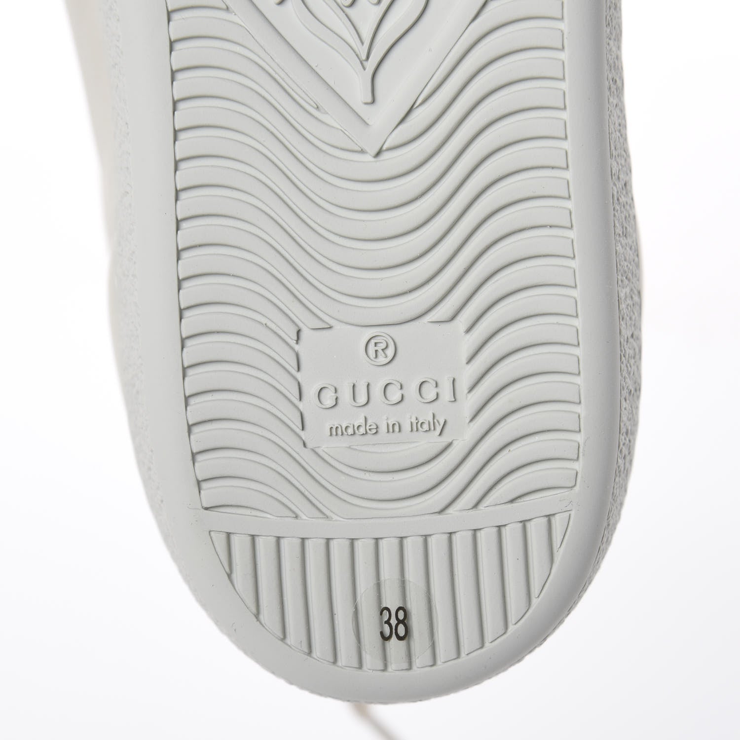 Gucci Calfskin Stripe Womens New Ace Sneakers 38 New Mystic White Ecru Red Flame 6 of 7