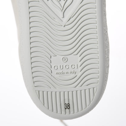 Gucci Calfskin Stripe Womens New Ace Sneakers 38 New Mystic White Ecru Red Flame 6 of 7