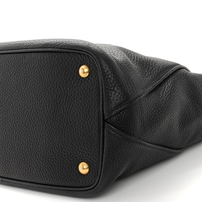 Prada Vitello Daino Shopping Tote Black 9 of 9