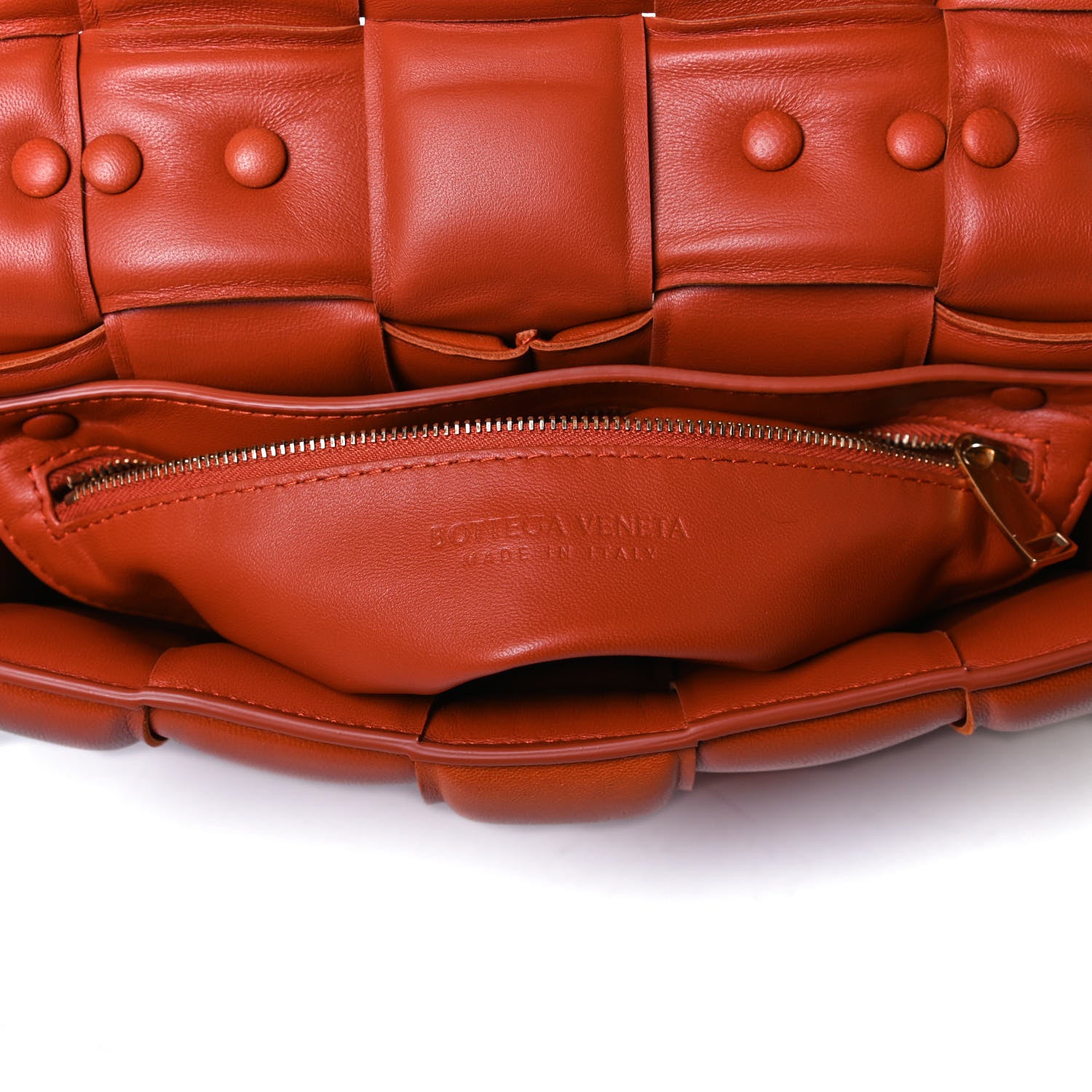Bottega Veneta Lambskin Maxi Intreccio Padded Chain Cassette Crossbody Bag Maple 5 of 17