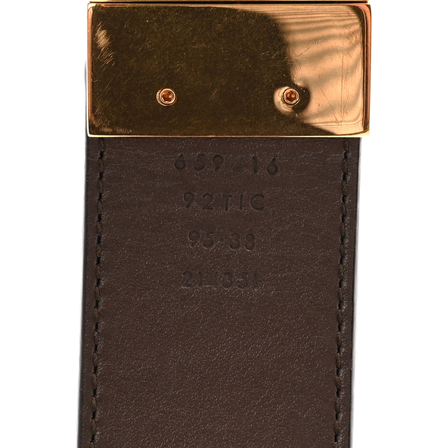 GG Supreme Monogram Plutone Calfskin Double G Reversible 30mm Belt 95 38 Beige Ebony New Acero